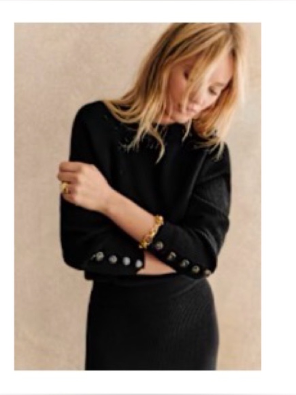 Sezane Sami Sweater Black - Size XS